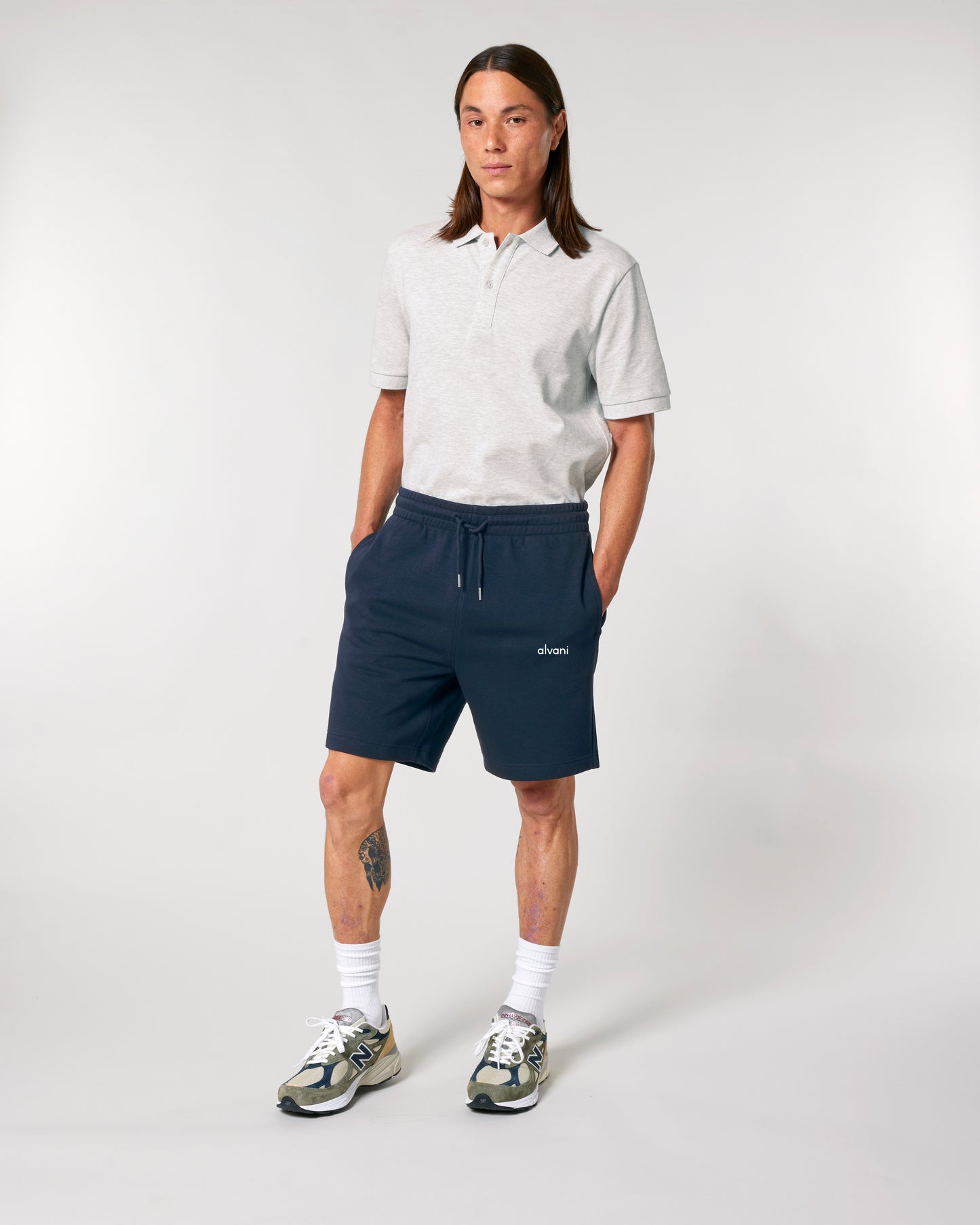 Pantalón corto unisex con logotipo de goma pequeño