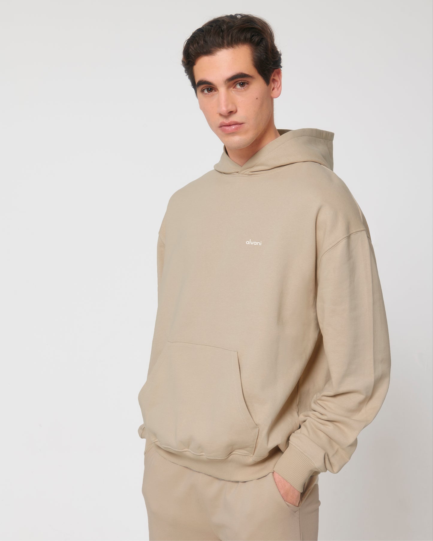 SMALL LOGO RUBBER OVERSIZED HOODIE