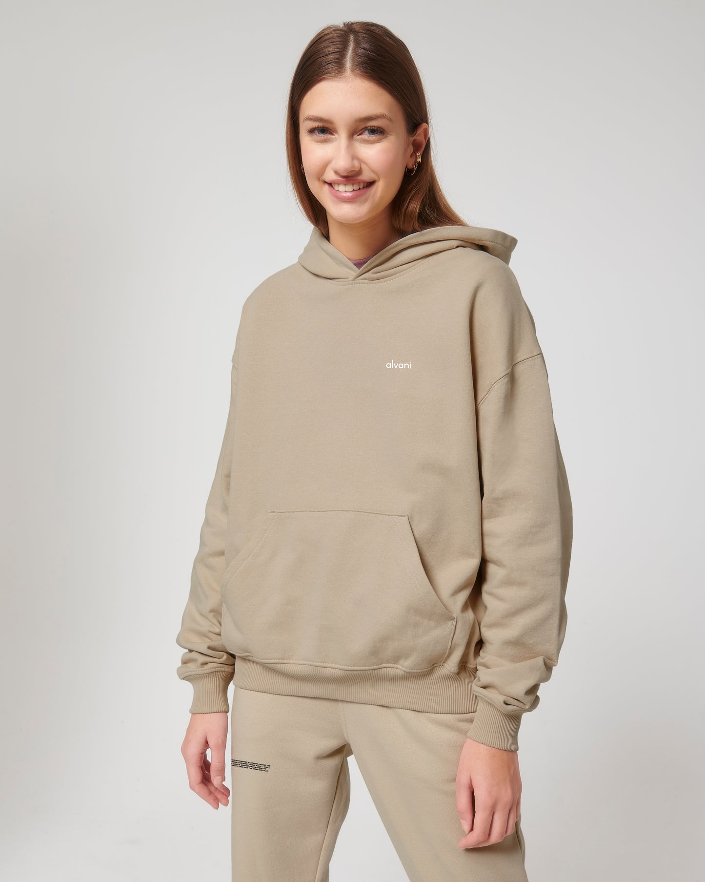 SMALL LOGO RUBBER OVERSIZED HOODIE